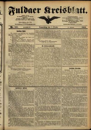 Ausgabe vom Donnerstag, den 07. Oktober 1909.