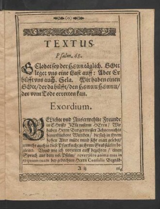 Textus. Psalm. 68.