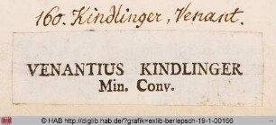 Exlibris des Venantius N. Kindlinger