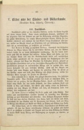 V. Bilder aus der Länder- und Völkerkunde