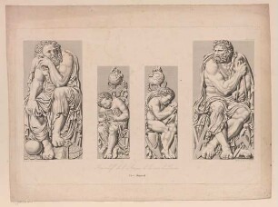 Reliefs der Ostseite (Archimedes, Euklid), Paris, Louvre, Cour Carrée