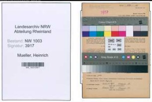 Entnazifizierung Heinrich Mueller , geb. 16.06.1907 (Techn.Angestellter)