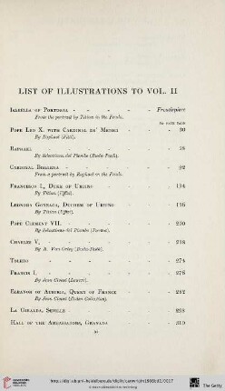 List of Illustrations to Vol. II.