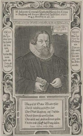 Bildnis des Iohann=Conrad Goebel