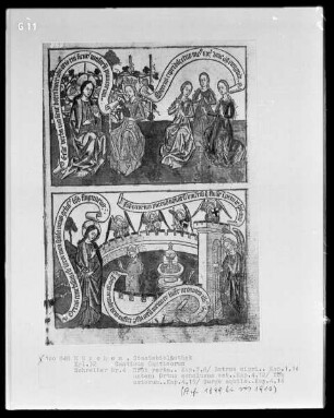 Canticum Canticorum (Allegorische Übertragung des Hohenliedes) — Zwei Szenen zum Hohenlied, Folio 3 recto
