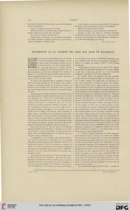7: Exposition de la Société des Amis des Arts de Marseille
