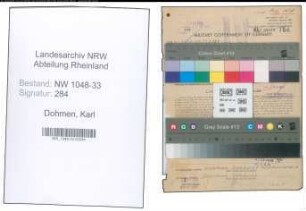 Entnazifizierung Karl Dohmen , geb. 26.12.1891 (Lehrer)