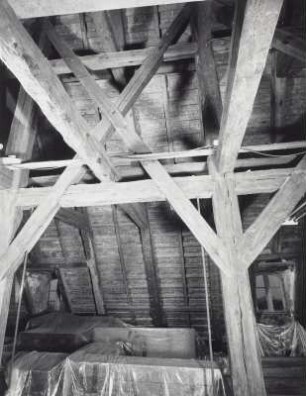 Radebeul. Berg- und Lusthaus Hoflößnitz (Sächsisches Weinbaumuseum Hoflößnitz; 1648-1650, E. Eckhardt). Dachgeschoß, Inneres