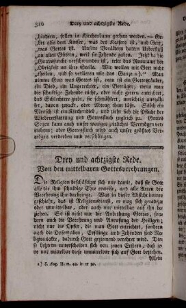 LXXXIII. Rede. Von den mittelbaren Gottesverehrungen