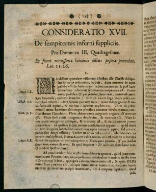 128-135, CONSIDERATIO XVII. De sempiternis inferni suppliciis.