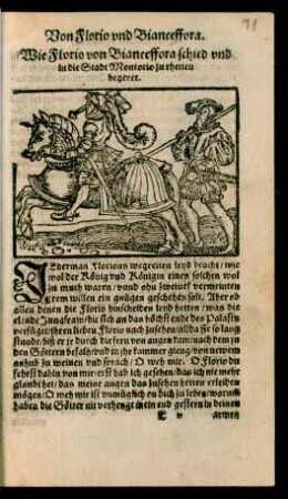 Wie Florio von Bianceffora schied und in die Stadt Montorio zu rheiten begeret.
