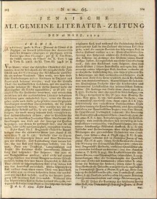 Num. 65. Den 16. März 1804