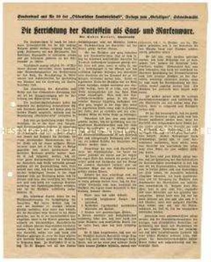 Die Herrichtung der Kartoffel als Saat- und Markenware.