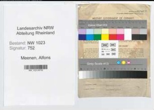 Entnazifizierung Alfons Meenen , geb. 06.03.1905 (Lehrer)