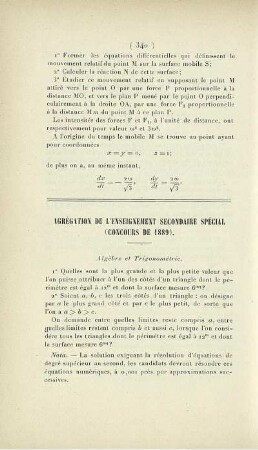 Agrégation de l'enseignement secondaire spécial (concours de 1889).
