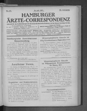 Hamburgische Aerztekammer.