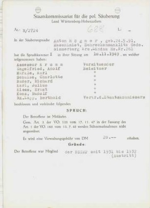 Högner, Anton