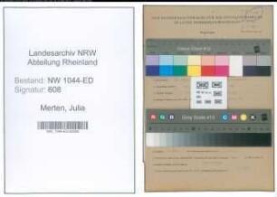 Entnazifizierung Julia Merten , geb. 25.11.1891 (Lehrerin)