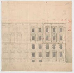 Thiersch, Friedrich von; München; Justizpalast - Fassade (Ansicht)