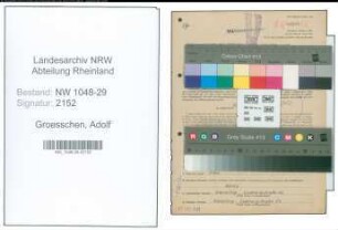 Entnazifizierung Adolf Groesschen , geb. 26.06.1907 (Beamter)