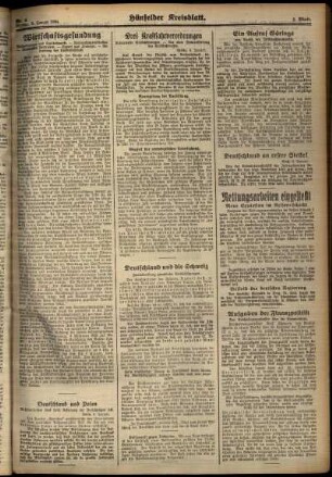 Zweite Ausgabe vom Montag, den 08. Januar 1934.