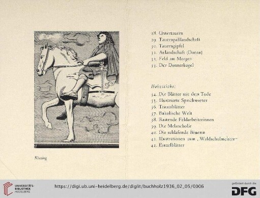 Holzstiche (Nr. 34-42)