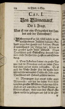 Cap. I. Von Dännemarck.