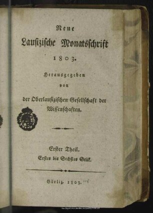 1803,1/6: Neue lausizische Monatsschrift