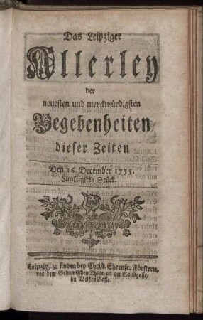 Den 16. December 1755. Funfzigstes Stück.