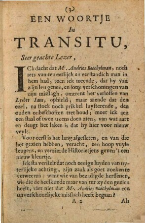 Een woortje in Transitu, Aan den Scheur-en Breuck-meester Andries Boeckelman