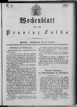 Nr. 41, Ausgabe vom 10. Oktober 1863