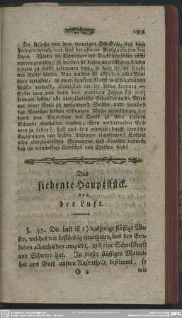 Das siebente Hauptstück. von der Luft
