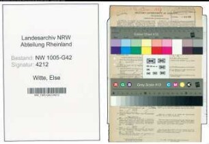 Entnazifizierung Else Witte , geb. 28.08.1900 (Schneiderin)