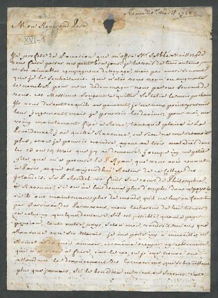 [Brief von de Servières an François-Joseph Terrasse Desbillons]