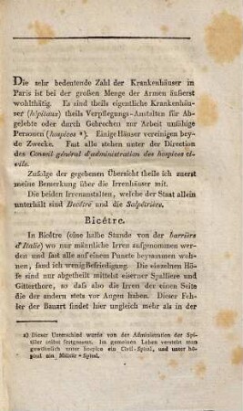 Über Kranken- und Armen-Anstalten zu Paris
