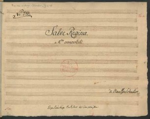 Salve regina; V (4), Coro, orch; G-Dur