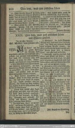 XXIX. Von dem, was zum zeitlichen Leben und Gütern gehöret