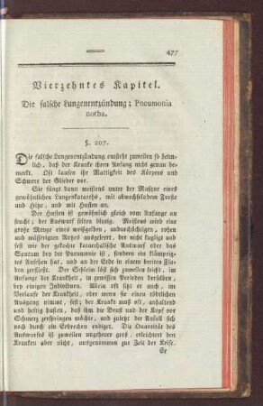 Vierzehntes Kapitel. Die falsche Lungenentzündung: Pneumonia notha