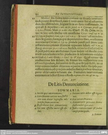 Cap. XIV. De Litis Denunciatione