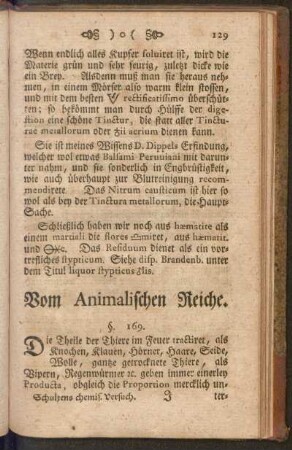 Vom Animalischen Reiche
