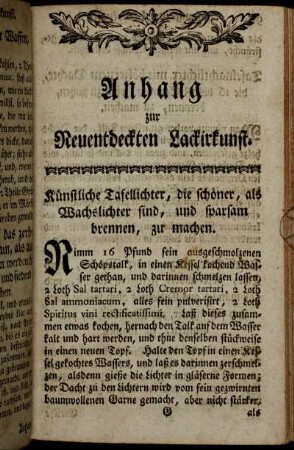Anhang zur Neuentdeckten Lackirkunst.