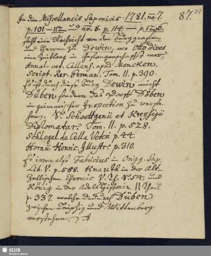 [Betr. Miscellaneis Saxonicis 1781. no. 7]