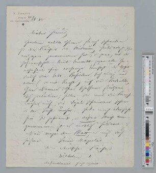 Brief an Johannes Brahms