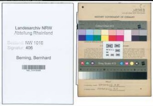 Entnazifizierung Bernhard Berning , geb. 23.01.1903 (Landwirt)