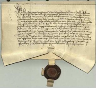 Pfalzgraf Ludwig [I. von Pfalz-Zweibrücken], Graf von Veldenz, belehnt wegen seiner Grafschaft Veldenz Wolf Kämmerer von Dalberg (Thalburg), in gl...