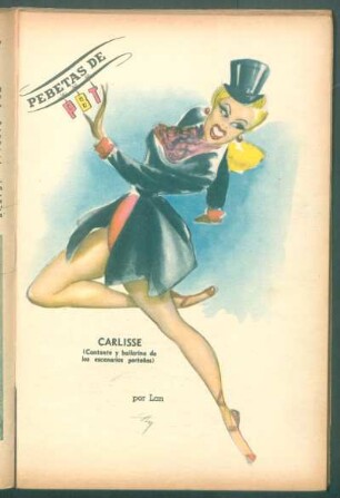 Carlisse (cantante y bailarina de los escenarios porteños) - [Caricatura] : Pebetas de PBT