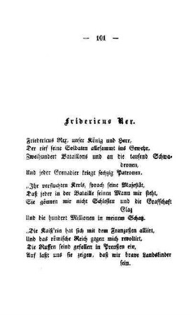 Friedericus Rex.