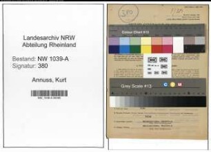 Entnazifizierung Kurt Annuss , geb. 29.12.1912 (Steuergehilfe)