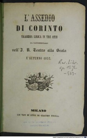 L' assedio di Corinto