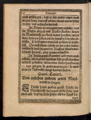 Das 6. Capitel. Von etzlichen andern arten Maulwürffe zu fangen.